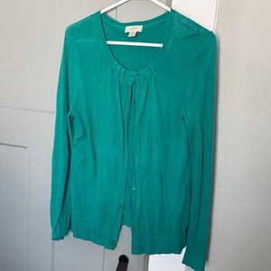 LOFT Teal Knit Cardigan
